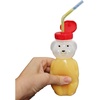 image:imageARK Bear Bottle Kit to Teach Straw Drinking FoodGrade Honey Bear Straw Cup with OneWay Valve Sippy Cup Alternative