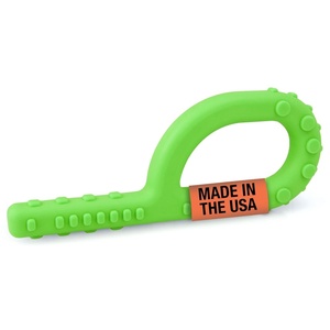 image:imageARK Textured Grabber Sensory Chew Standard Softest MagentaLime Green  Medium for Moderate Chewing